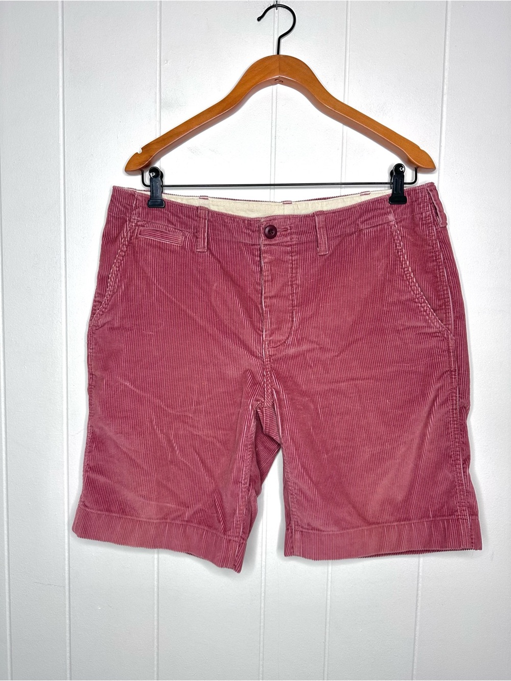 LL Bean Mens Button Fly Corduroy Shorts